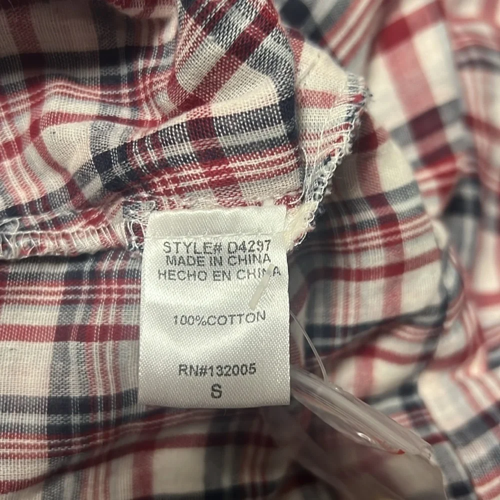 The NINES 100% Cotton Plaid Midi Dress Size S Women